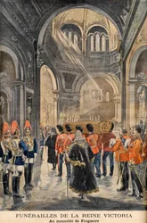 Begravningen av drottning Victoria av England vid Mausolee of Frogmore i Windsor den 2 februari