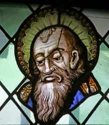 Huvudet av St Paul (målat glas)
