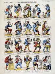 Johns berömda familj. Bild på Epinal, sd. 1800-talet.