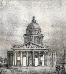 Pantheon - "Alphabet Picturesque des Monumens de Paris" c.1840 (gravyr)