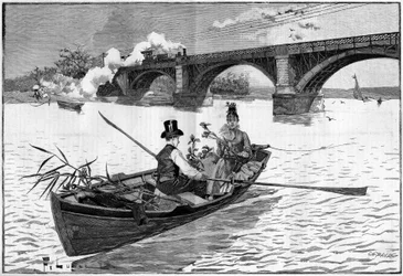 Paris omgivningar, en söndag i Argenteuil 1887.