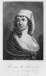 Theroigne de Mericourt, graverad av Charles Devrits (1800-talet) 1845