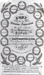 Titelsida för LArt de la Cuisine Francaise vol. III av Antonin Careme, publicerad 1834 (tryckt papper)