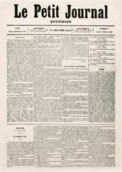 Titelsida på dagstidningen Le Petit Journal, 12 februari 1863 (tryckt)