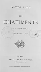 Titelsidan av Les Chatiments (1853) av Victor Hugo (1802-85), 40:e upplagan utgiven av J. Hetzel, 1872