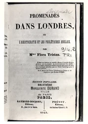 Titelsidan av Promenades dans Londres av Flora Tristan (1803-44), publicerad i Paris av Raymond-Bocquet et Prevot, 1842