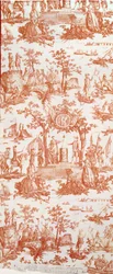 Toile de Jouy, som illustrerar federationens festival den 14 juli 1790 på Champs de Mars (tryckt bomull)
