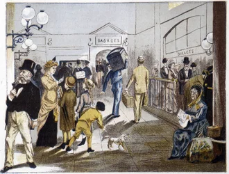 Järnvägsstationshallen, sent 1800-tal