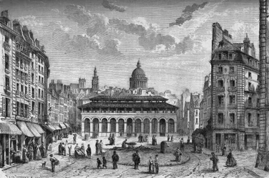 Förvandlingar av Paris under det andra imperiet, Haussmanniska Paris: utsikt över Marche des Carmes och det gamla Place Maubert