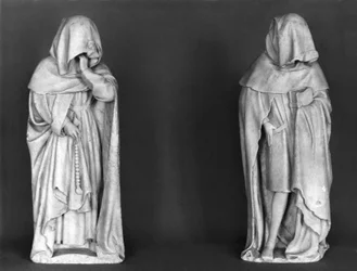 Två sörjande, från hertug Jean de Berrys grav (1340-1416) c.1450-53 (alabaster)