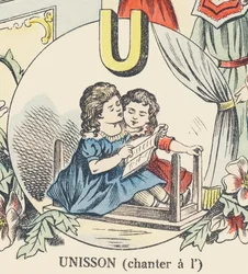 U: unisont (sjunger på)