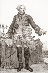 Ulrich Frédéric Woldemar, Comte de Lowendal, 17001755. Tyskfödd fransk soldat och statsmän. Från Les Heures Libres publicerad 1908.