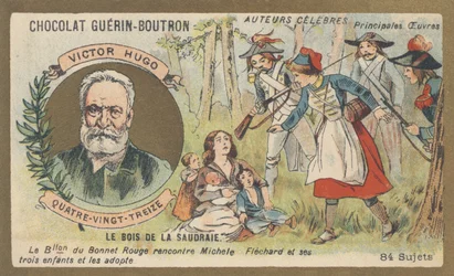 Victor Hugo (1802-1885), fransk poet, dramatiker, författare och romanförfattare, författare till "nittiotre", roman (1874)
