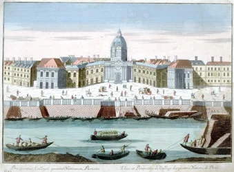 Vy och perspektiv av Collège des Quatres Nations de Paris, optisk vy
