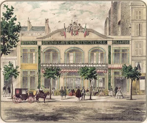 Utsikt över Grand Cafe du XIXeme Siecle, Paris, 1857