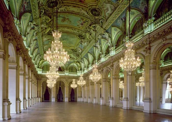 Utsikt över Grande Salle des Fetes, efter 1871