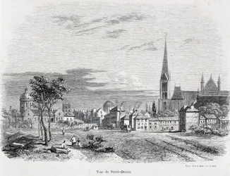 Utsikt över slottet Vaux Le Vicomte (Vaux-Le-Vicomte) från entrésidan (trädgårdar av Le ours) - av Perelle, sent 1600-tal