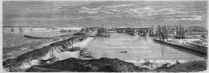 Utsikt över staden Saint Nazaire (Saint-Nazaire) (Loire Atlantique, 44)