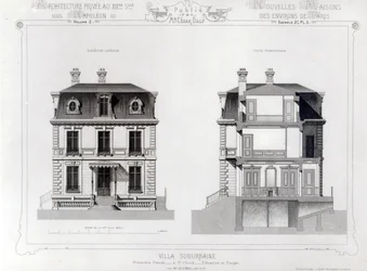 Suburban Villa, Premier Chasse på St. Cloud, från Architecture Privee au C19th,