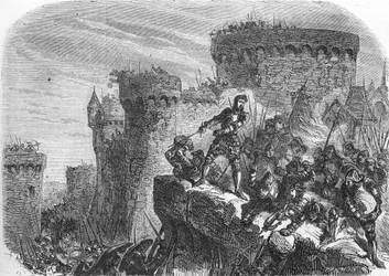 Hundraårskriget (gravyr) 1864