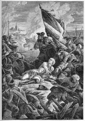 Det polska tronföljdskriget (1733-1738) - Louis Robert Hippolyte de Brehans död, greve av Plelo (1699-1734) före Dantzig, 27 maj