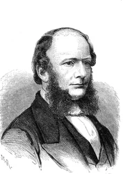 Werner Von SIEMENS (1816-1892), tysk uppfinnare och industriman (elektrisk telegraf). Gravyr 1868