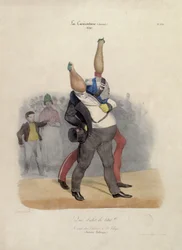What Funny Heads!, karikatyr av Louis-Philippe dOrleans (1773-1850) och Charles X (1757-1836) ca 1830