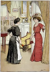 Varför sa du till mig att Madame var där, jag såg henne inte någonstans. Madame gick ut, men hon sa till mig att för dig var hon fortfarande hemma. 1900-talet
