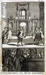 Vilda djur och karaktärer på scen med allmänheten - i "The Works of M. de Molière""