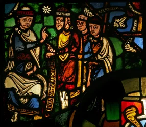 Fönsterskattkammare-A som visar magierna med Herodes