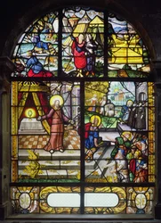 Fönster som skildrar Mannas sammankomst, 1612-22
