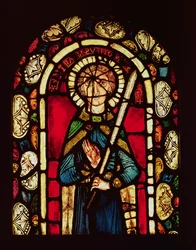 Timoteus fönster med martyrernas palm, borttaget från klostret Neuwiller, studio av Lorin de Chartres, Alsace skola