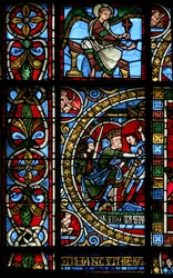 Fönster w0 som visar Nero beordrar St Peters och St Pauls martyrdöden