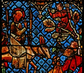 Fönster w12 som visar infarten till Jerusalem