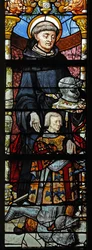 Fönster w1 som visar St Guillaume och Guillaume de Montmorency