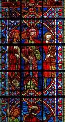 Fönster w204 föreställande St Peter och St Paul före kejsar Nero