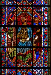 Fönster w204 föreställande St Peter och St Paul före kejsar Nero