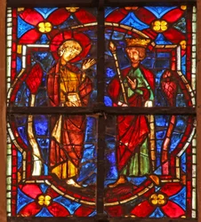 Fönster w212 föreställande Johannes Döparen före Herodes