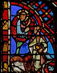 Fönster w2 Moses och den brinnande busken
