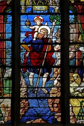 Fönster w9 föreställande St Christopher