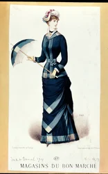 Kvinna med paraply, från Le Bon Marché, 1879