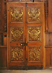 Trädörrar från gården, ursprungligen från Chateau dAnet (förgyllt trä)