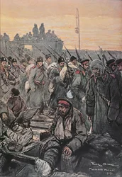 Sårade bulgariska soldater under Balkankampanjerna 1912-13