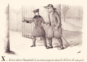 X: Xavier ger gästfrihet till en gammal bonde i sin fars slott.