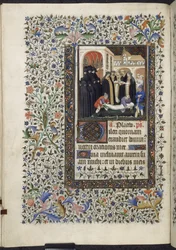 Yates Thompson 46 f156 v - Burial of the Dead, c.1410-20 (vellum)