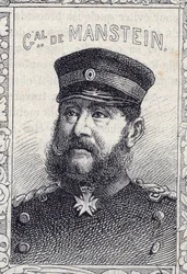 porträtt av den preussiske generalen Hugo von Obernitz - 1870-71 (gravyr)