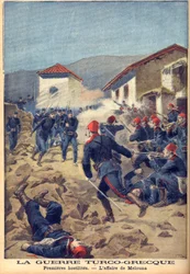 det grekisk-turkiska kriget 1897 (trettiodagarskriget) - En av de första striderna i Thessalien