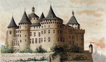 utsikt över slottet Chastellux (Yonne).
