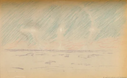 Månring med skenmånar och ett förslag på horisontella axlar, 24 november 1893, 1987