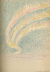 Streamers of Aurora Borealis, 28 november 1893. Pastellskiss, 1893 1897